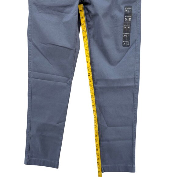 J.CREW Flex Straight Chinos Mens Blue Flat Front Stretch Pants Size 29x32 - Picture 10 of 11